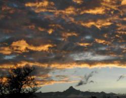 Mt Kenya at sunset